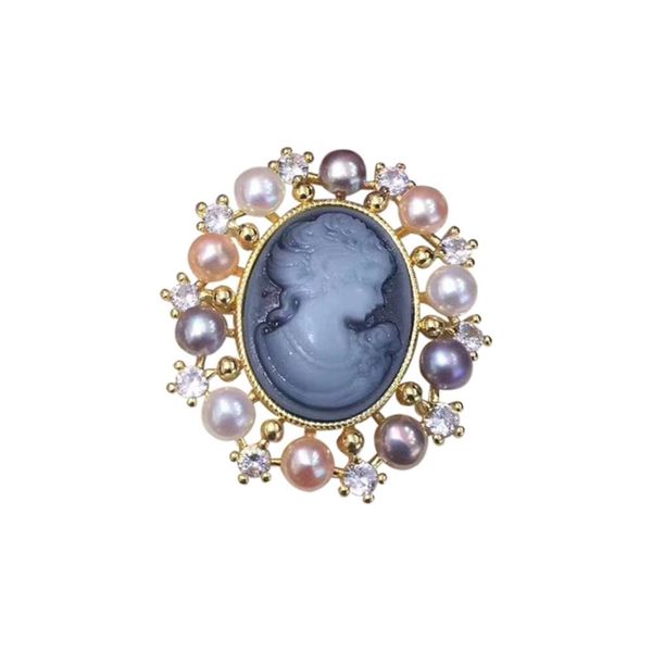 beauty natural freshwater pearl creative brooch pendant two wear accessories, Gray
beauty natural freshwater pearl creative brooch pendant two wear accessories, Gray