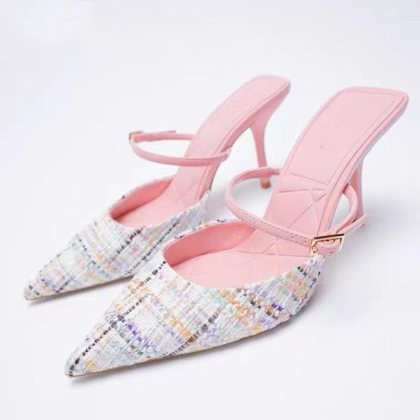 sandals zar 2021 summer pink fashion pointed toe high heels outer wear stiletto muller lazy and slippers women, Black
sandals zar 2021 summer pink fashion pointed toe high heels outer wear stiletto muller lazy and slippers women, Black
