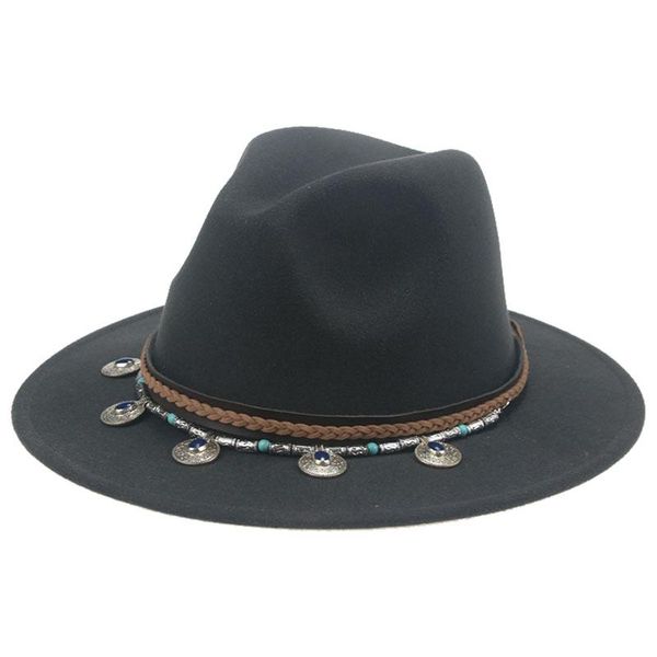 wide brim hats fedora western cowboy for women winter vintage black wedding formal panama men sombreros de mujer, Blue;gray
wide brim hats fedora western cowboy for women winter vintage black wedding formal panama men sombreros de mujer, Blue;gray