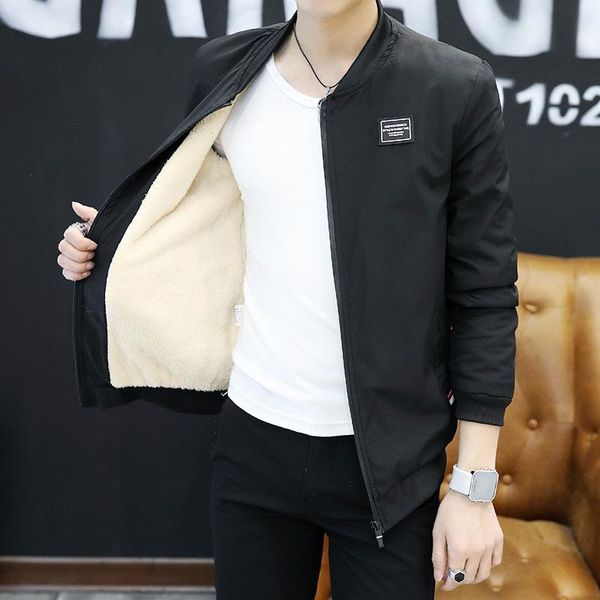 men's jackets 2021 men's plush jacket slim stand collar thickened baseball suit casual coat, Black;brown
men's jackets 2021 men's plush jacket slim stand collar thickened baseball suit casual coat, Black;brown