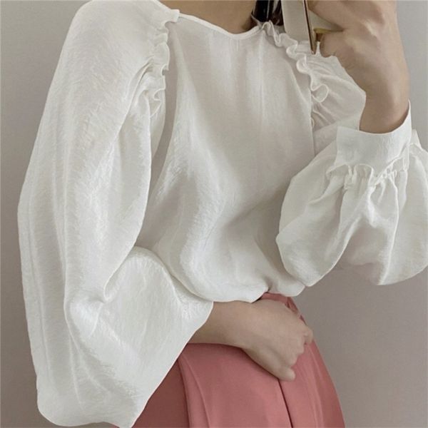 white blouse summer korean ins designer fashion shirt solid color casual long-sleeved o-neck temperament 14091 210421
white blouse summer korean ins designer fashion shirt solid color casual long-sleeved o-neck temperament 14091 210421