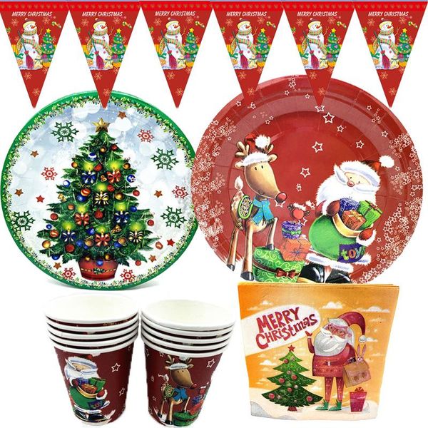 christmas theme party disposable tableware merry paper plates cups pennant dinnerware year holiday decoration
christmas theme party disposable tableware merry paper plates cups pennant dinnerware year holiday decoration