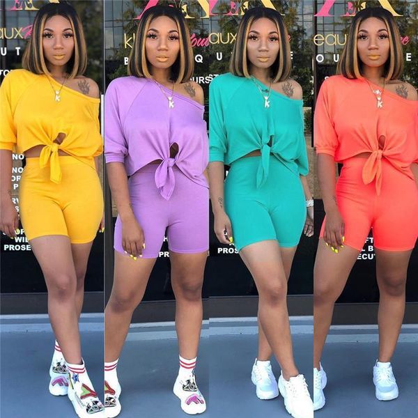 two piece set tshrts womens tracksuits high solid waist shorts summer shirt crop short sleeves tees tracksuit femme clothes, Gray
two piece set tshrts womens tracksuits high solid waist shorts summer shirt crop short sleeves tees tracksuit femme clothes, Gray