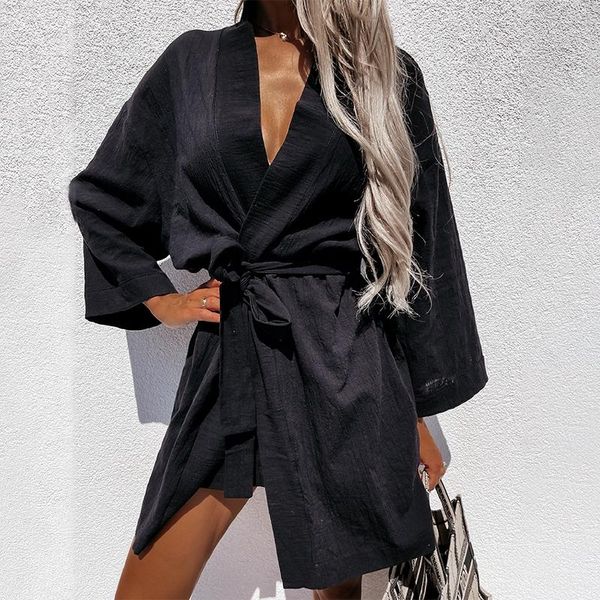 casual dresses autumn women loose flare long sleeve mini dress 2021 spring elegant solid beach cardigan irregular short clothes, Black;gray
casual dresses autumn women loose flare long sleeve mini dress 2021 spring elegant solid beach cardigan irregular short clothes, Black;gray
