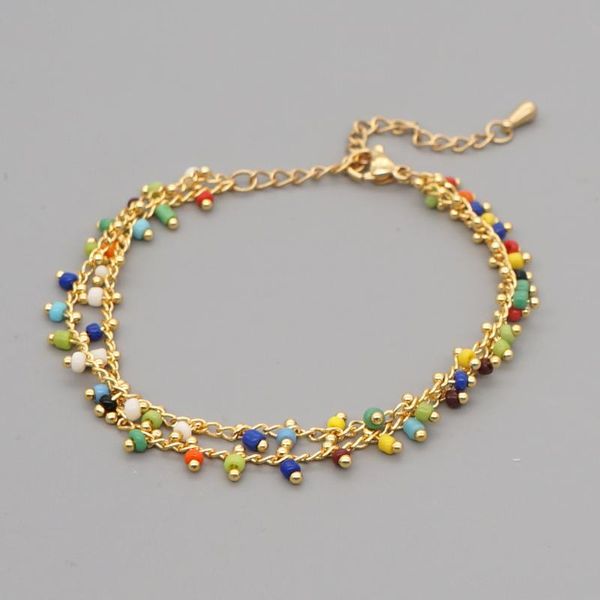 charm bracelets bbrichy colorful bead bracelet for women girl trendy jewelry boho stainless steel chain pulsera wholesale, Golden;silver
charm bracelets bbrichy colorful bead bracelet for women girl trendy jewelry boho stainless steel chain pulsera wholesale, Golden;silver