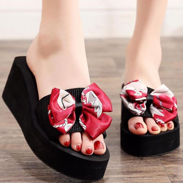 slippers summer beach women fashion bow flat slides non-slip platform casual shoes sandalia feminina sh189, Black
slippers summer beach women fashion bow flat slides non-slip platform casual shoes sandalia feminina sh189, Black