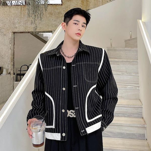 men's jackets 2021 spring autumn net red high-end sense of handsome retro fight leather jacket striped short casual men clothing, Black;brown
men's jackets 2021 spring autumn net red high-end sense of handsome retro fight leather jacket striped short casual men clothing, Black;brown