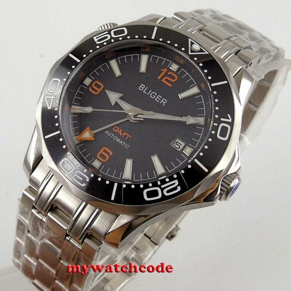 wristwatches 41mm black dial sapphire glass gmt date function automatic mens watch, Slivery;brown
wristwatches 41mm black dial sapphire glass gmt date function automatic mens watch, Slivery;brown