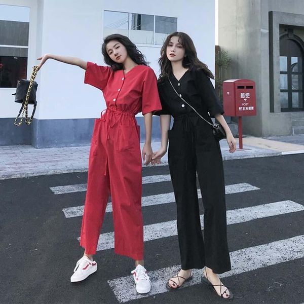 women's jumpsuits & rompers spring summer womens jumpsuit overalls for women clothes 2021 korean streetwear combinaison femme zt2634, Black;white
women's jumpsuits & rompers spring summer womens jumpsuit overalls for women clothes 2021 korean streetwear combinaison femme zt2634, Black;white