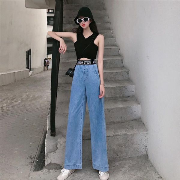 women's pants & capris women denim blue jeans trousers vintage high waisted loose wide leg letter parinted elastic wiast female thin, Black;white
women's pants & capris women denim blue jeans trousers vintage high waisted loose wide leg letter parinted elastic wiast female thin, Black;white