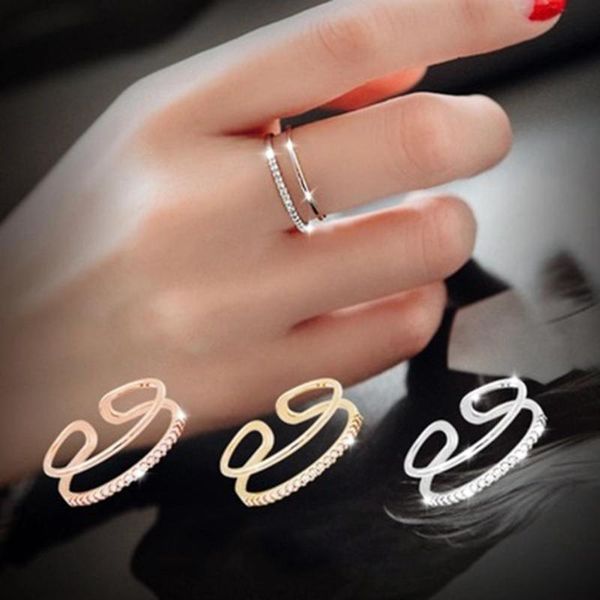 wedding rings simple women rhinestone inlaid double layer open ring finger jewelry, Slivery;golden
wedding rings simple women rhinestone inlaid double layer open ring finger jewelry, Slivery;golden