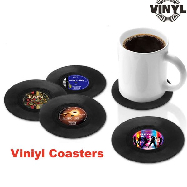 4-piece classic record coaster vinyl cd insulation mat personalized coffee bar tableware
4-piece classic record coaster vinyl cd insulation mat personalized coffee bar tableware