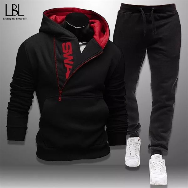 mens tracksuits 2 pieces set sweatshirt + sweatpants sportswear zipper hoodies casual male clothing large size fashion 211109, Gray
mens tracksuits 2 pieces set sweatshirt + sweatpants sportswear zipper hoodies casual male clothing large size fashion 211109, Gray