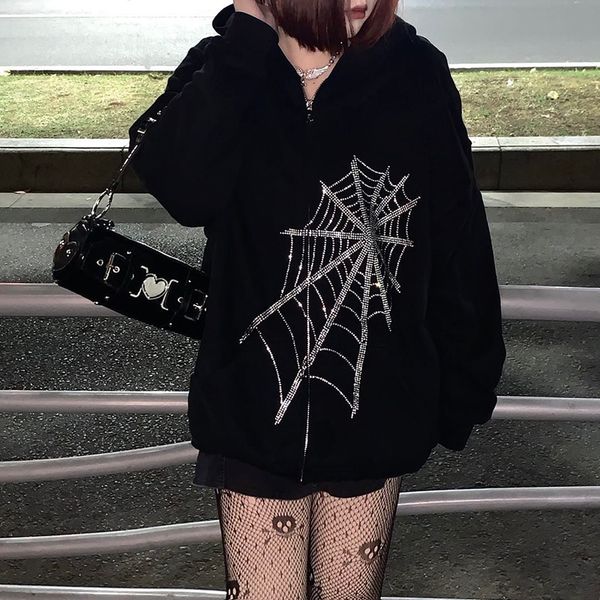 gothic rhinestone letter print women's long sleeve pullover hoodies zipper loose oversized streetwear casual 2021 autumn winter wy25001, Black
gothic rhinestone letter print women's long sleeve pullover hoodies zipper loose oversized streetwear casual 2021 autumn winter wy25001, Black