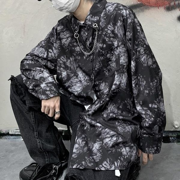 women's blouses & shirts nomikuma vintage harajuku blouse women chain decoration single breasted long sleeve printed korean streetwear, White
women's blouses & shirts nomikuma vintage harajuku blouse women chain decoration single breasted long sleeve printed korean streetwear, White