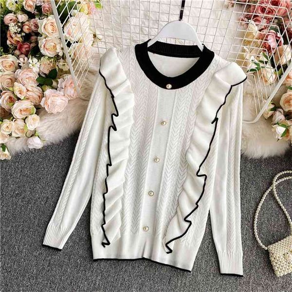 lotus leaf lace knit sweater autumn and winter contrast round neck bottoming shirt sweet long-sleeved uk007 210506, White
lotus leaf lace knit sweater autumn and winter contrast round neck bottoming shirt sweet long-sleeved uk007 210506, White