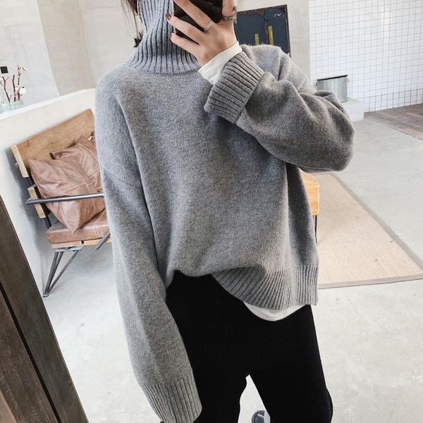 women's sweaters 2021 autumn winter simple temperament turtleneck warm pullover sweater lounge wear harajuku kpop, White;black
women's sweaters 2021 autumn winter simple temperament turtleneck warm pullover sweater lounge wear harajuku kpop, White;black