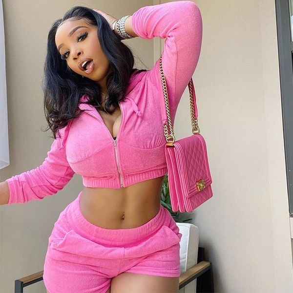 women's tracksuits pink casual two piece set zipper hoodie crop and pants tracksuit women solid 2 autumn summer outfits, Gray
women's tracksuits pink casual two piece set zipper hoodie crop and pants tracksuit women solid 2 autumn summer outfits, Gray