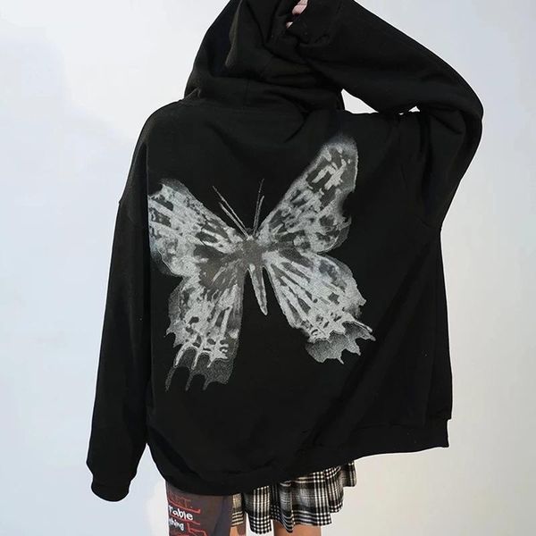 women's hoodies & sweatshirts harajuku black women goth punk butterfly print autumn hip hop zipper oversized jackets
women's hoodies & sweatshirts harajuku black women goth punk butterfly print autumn hip hop zipper oversized jackets