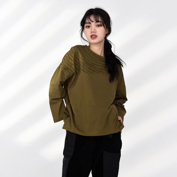 women's t-shirt army - green stripe black long sleeve round neck t-shirt, in spring and autumn 2021 1dd011007, White
women's t-shirt army - green stripe black long sleeve round neck t-shirt, in spring and autumn 2021 1dd011007, White