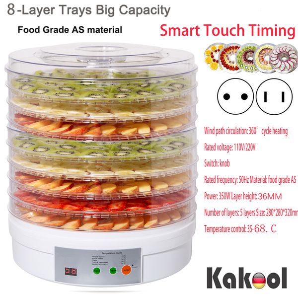 8 trays food dryer dehydrator with digital timer and temperature control for fruit vegetable meat beef jerky food processor
8 trays food dryer dehydrator with digital timer and temperature control for fruit vegetable meat beef jerky food processor