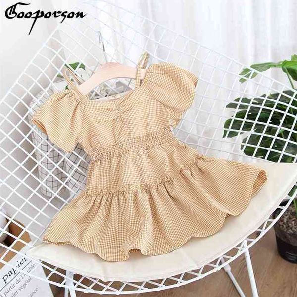 gooporson cute korean off the shoulder princess dress plaid summer short sleeve dresses for girls costume vestidos kids outfits 210715, Red;yellow
gooporson cute korean off the shoulder princess dress plaid summer short sleeve dresses for girls costume vestidos kids outfits 210715, Red;yellow