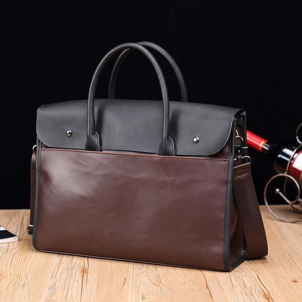 briefcases men's office messenger briefcase male retro fashion crazy horse leather large capacity laphandbag business shoulder bags
briefcases men's office messenger briefcase male retro fashion crazy horse leather large capacity laphandbag business shoulder bags