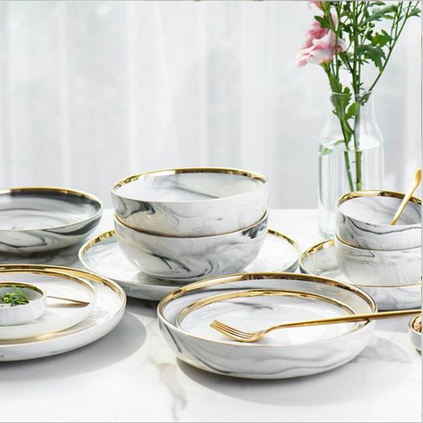 dishes & plates gold marble dinner plate set ceramic kitchen tableware rice salad noodles bowl soup cook tool 1pc
dishes & plates gold marble dinner plate set ceramic kitchen tableware rice salad noodles bowl soup cook tool 1pc