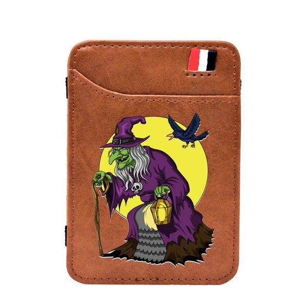 card holders digital printing witch and raven halloween scary fantasy leather magic wallets men women money clips purse, Brown;gray
card holders digital printing witch and raven halloween scary fantasy leather magic wallets men women money clips purse, Brown;gray