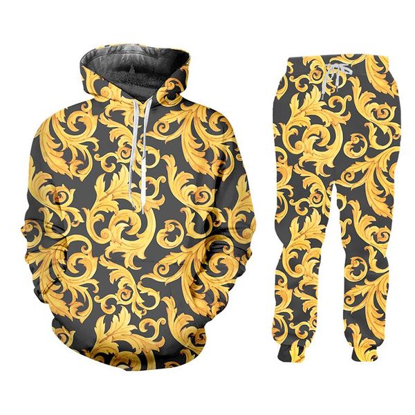 men's tracksuits ifpd baroque court style hoodie sweatshirt and jogger pants set 3d print golden flower luxury tracksuit women 2-pcs su, Gray
men's tracksuits ifpd baroque court style hoodie sweatshirt and jogger pants set 3d print golden flower luxury tracksuit women 2-pcs su, Gray