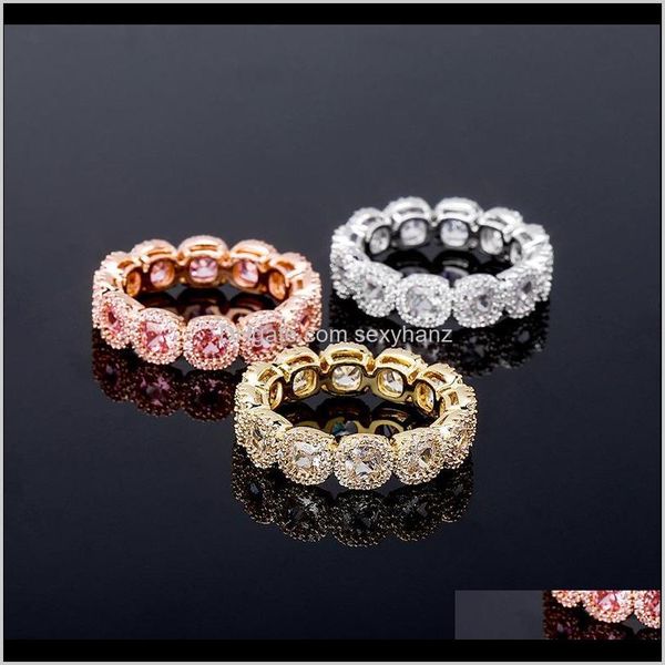 band drop delivery 2021 fashion jewelry gold plated whole circle 27mm zircon iced out wedding couples rings 9pju7, Silver
band drop delivery 2021 fashion jewelry gold plated whole circle 27mm zircon iced out wedding couples rings 9pju7, Silver