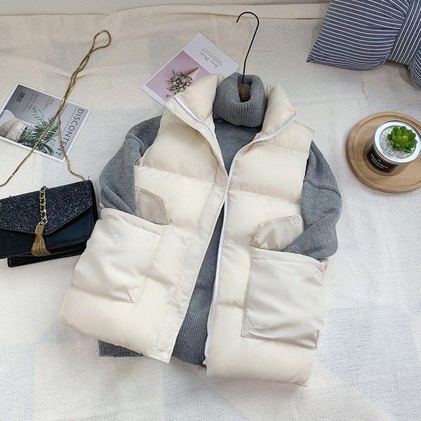 women's vests autumn vest chalecos para mujer winter women short korean stand collar down cotton waistcoat female, Black;white
women's vests autumn vest chalecos para mujer winter women short korean stand collar down cotton waistcoat female, Black;white