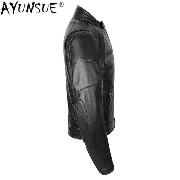 men's leather & faux akoosun genuine jacket men cow coat motorcycle autumn winter man plus size real 2021 kj, Black
men's leather & faux akoosun genuine jacket men cow coat motorcycle autumn winter man plus size real 2021 kj, Black