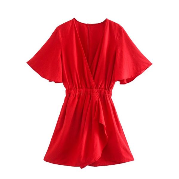 summer women's double-breasted v-neck short-sleeved back split linen elastic waist wrap detail short jumpsuit jumpsuits & rompers, Black;white
summer women's double-breasted v-neck short-sleeved back split linen elastic waist wrap detail short jumpsuit jumpsuits & rompers, Black;white