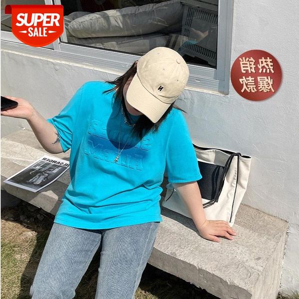 venice seas blue three-dimensional embossed print round neck shoulder loose short sleeve t-shirt female net red with #qq7f, White
venice seas blue three-dimensional embossed print round neck shoulder loose short sleeve t-shirt female net red with #qq7f, White