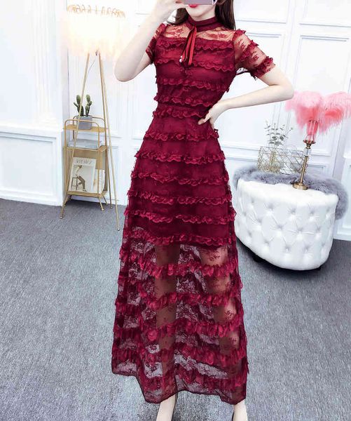 casual dresses fashion runway summer women lace cake star print short sleeve female party robe boho vestidos fhe5, Black;gray
casual dresses fashion runway summer women lace cake star print short sleeve female party robe boho vestidos fhe5, Black;gray