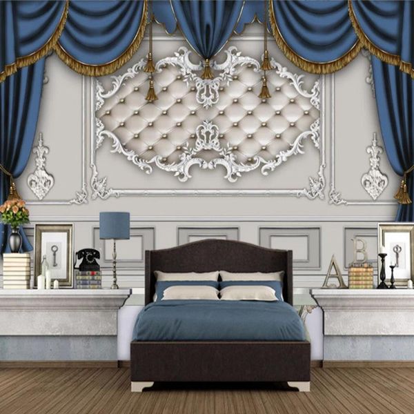 wallpaper stickers modern european curtain wall mural blue plaster pattern wallpapers designs for bedroom
wallpaper stickers modern european curtain wall mural blue plaster pattern wallpapers designs for bedroom