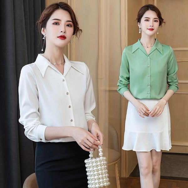women's blouses & shirts office ladies white chiffon work women blouse spring autumn long-sleeved shirt female high-quality casual
women's blouses & shirts office ladies white chiffon work women blouse spring autumn long-sleeved shirt female high-quality casual