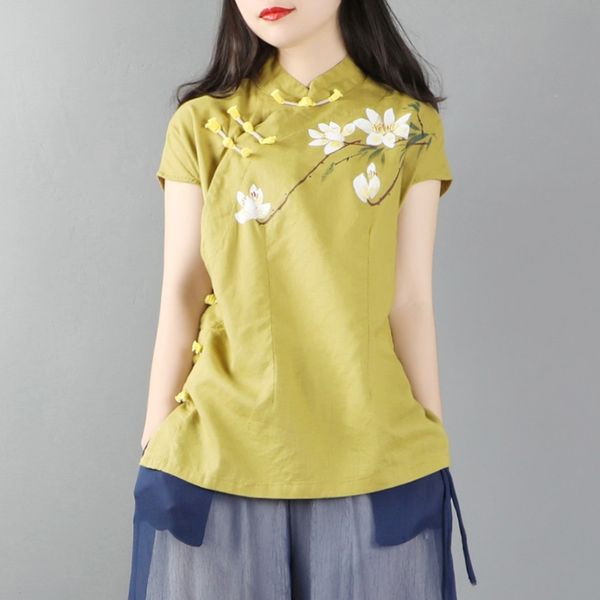 chinese style clothing women vintage floral print qipao hanfu tee shirt qi pao tang suit blouse t-shirt cheongsam 10713, Red
chinese style clothing women vintage floral print qipao hanfu tee shirt qi pao tang suit blouse t-shirt cheongsam 10713, Red