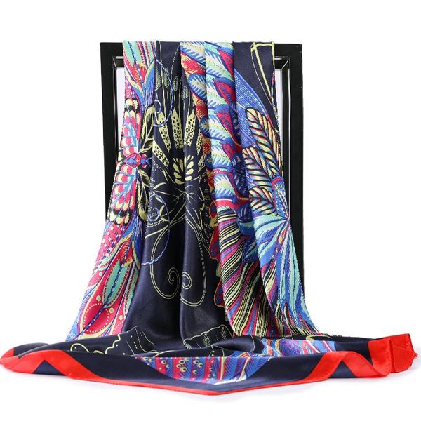 scarves fashion twill silk women scarf 90*90 colorful feather butterfly print square super large gift shawls, Blue;gray
scarves fashion twill silk women scarf 90*90 colorful feather butterfly print square super large gift shawls, Blue;gray
