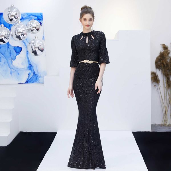 luxury evening dress 16222# toast bride 2021 long fishtail aura queen high-end wedding evening, Black;gray
luxury evening dress 16222# toast bride 2021 long fishtail aura queen high-end wedding evening, Black;gray