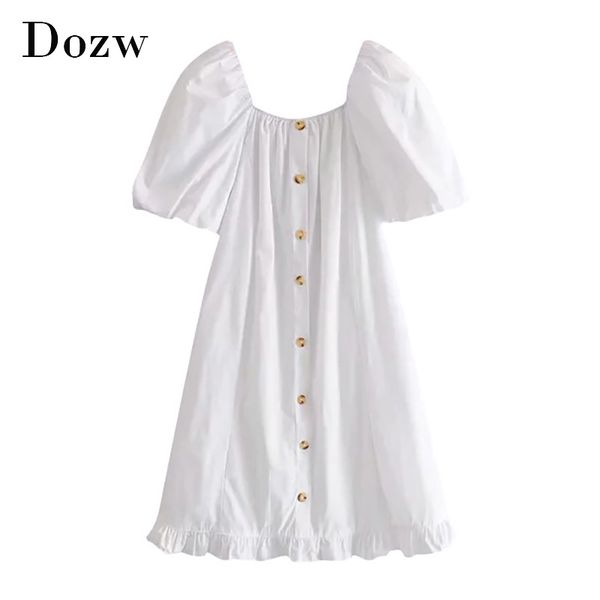 casual cotton white dress women summer ruffles puff short sleeve a line dress single breasted loose mini dresses ladies 210414, Black;gray
casual cotton white dress women summer ruffles puff short sleeve a line dress single breasted loose mini dresses ladies 210414, Black;gray