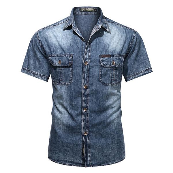 fashion vintage retro men denim shirts daily casual cowboy man blouse short sleeve jeans men's, White;black
fashion vintage retro men denim shirts daily casual cowboy man blouse short sleeve jeans men's, White;black