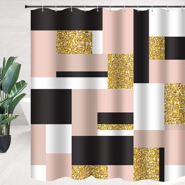 geometric grid shower curtain art decor pink golden checkered pattern bathroom curtain fabric bathroom accessories polyester
geometric grid shower curtain art decor pink golden checkered pattern bathroom curtain fabric bathroom accessories polyester