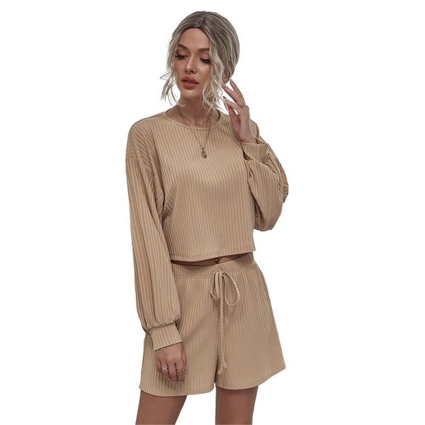 women's tracksuits tracksuit women khaki casual long sleeve shorts sets 2021autumn fashion two-piece o-neck pullover pant suits, Gray
women's tracksuits tracksuit women khaki casual long sleeve shorts sets 2021autumn fashion two-piece o-neck pullover pant suits, Gray