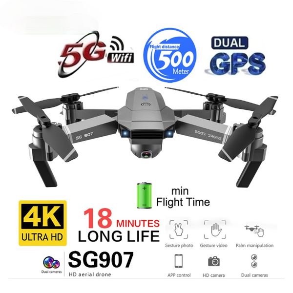 sg907 gps drone with 4k hd dual camera wide angle anti-shake wifi fpv rc quadcopter foldable drones professional gps follow me
sg907 gps drone with 4k hd dual camera wide angle anti-shake wifi fpv rc quadcopter foldable drones professional gps follow me