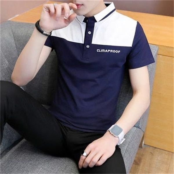 men's embroidered korean version of the trend self-cultivation cotton clothes shirt collar tide brand paul t-shirt 210420, White;black
men's embroidered korean version of the trend self-cultivation cotton clothes shirt collar tide brand paul t-shirt 210420, White;black