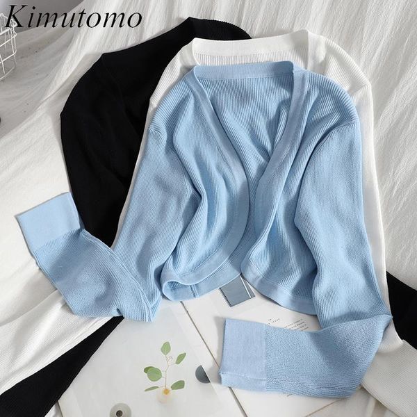 women's knits & tees kimutomo solid simple cardigan women summer 2021 korean fashion long sleeve v-neck knitted short female all matchi, White
women's knits & tees kimutomo solid simple cardigan women summer 2021 korean fashion long sleeve v-neck knitted short female all matchi, White