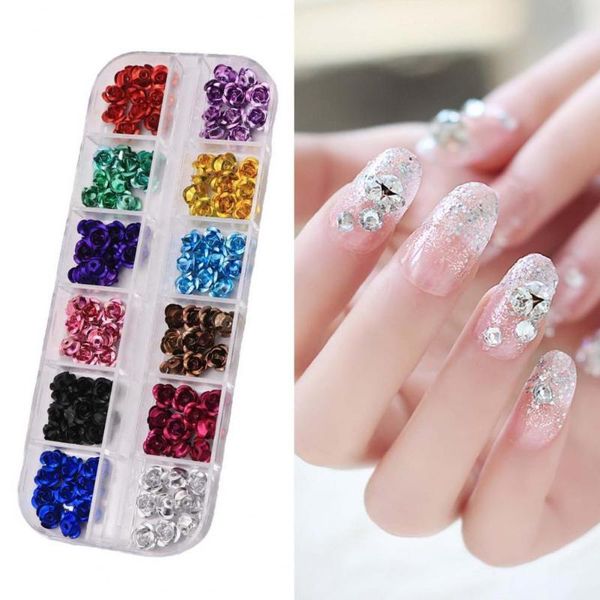 box 3d metal flower nail stud anti-rust anti-fall novel for ornaments art decorations diy manicure, Silver;gold 
box 3d metal flower nail stud anti-rust anti-fall novel for ornaments art decorations diy manicure, Silver;gold