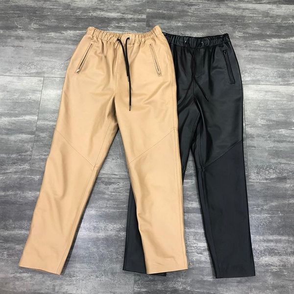women's pants & capris real harem plus size high waist 2021 fashion streetwear genuine sheepskin leather trousers women, Black;white
women's pants & capris real harem plus size high waist 2021 fashion streetwear genuine sheepskin leather trousers women, Black;white